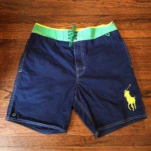 POLO RALPH LAUREN lined Swim Trunk Medium 7 inseam